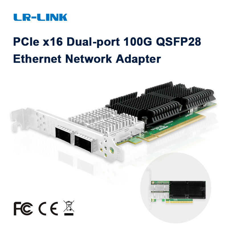 100Gbe Qsfp28 Network Card - LR-LINK 1014PF 100G Netzwerkkarte Dual-Port QSFP28
