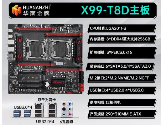 South China Gold Medal X99 Dua – E5 2696 V3 Bewertung und Preis